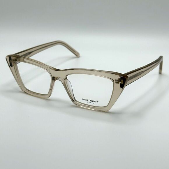 YSL SAINT LAURENT Eyeglasses SL 276 Mica Opt 005 Beige Women NEW - Picture 1 of 9